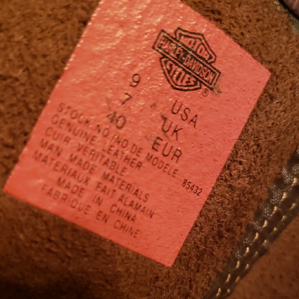 Harley-Davidson Brown Leather Moto Boots - Picture 6 of 8